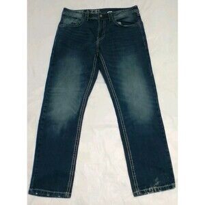 T.K. AXEL Jeans 34x30 Blue mens Straight Denim Cotton Adult Regular Casual Pants